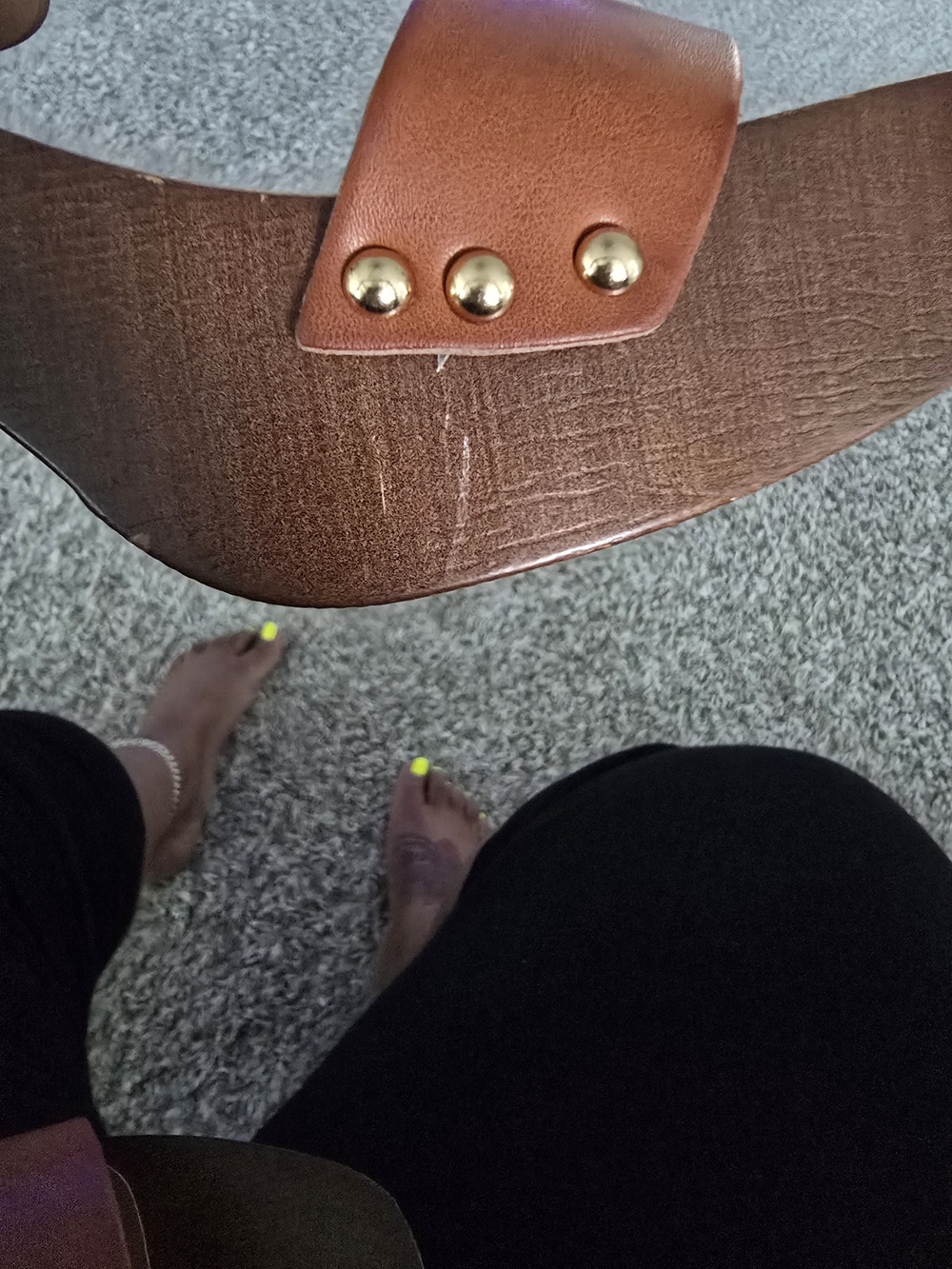 Women's Brown Platform Block Heel Sandals - Classic Strappy Style - Picture 7 of 7